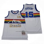 Maglia Denver Nuggets Carmelo Anthony #15 Mitchell & Ness 2003-04 bianco